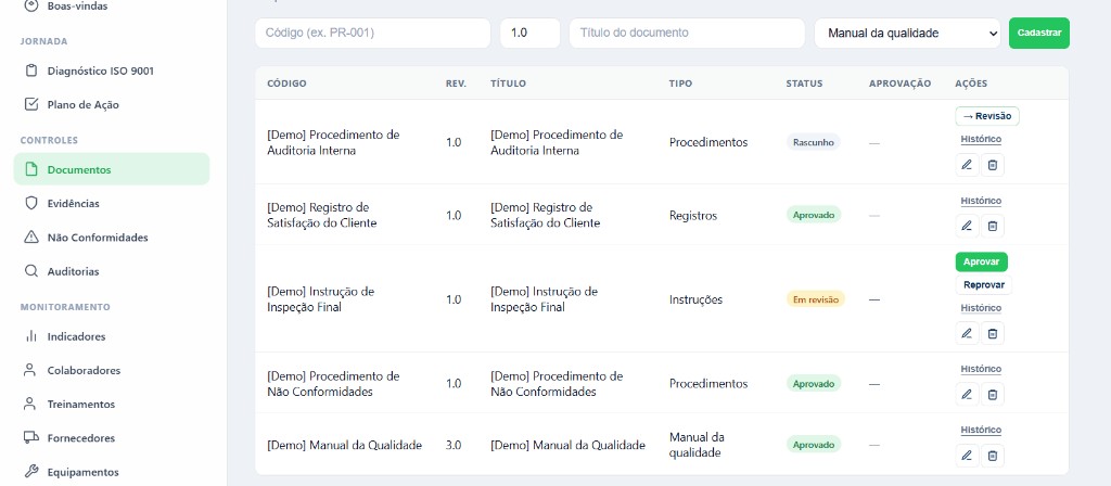 Captura de tela: Documentos & evidências